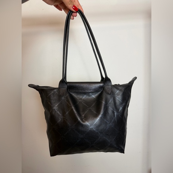 Longchamp Le Pliage Rare Coated Canvas Black Tote Bag – Made in France - Picture 2 of 16